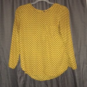 Mustard business casual shirt